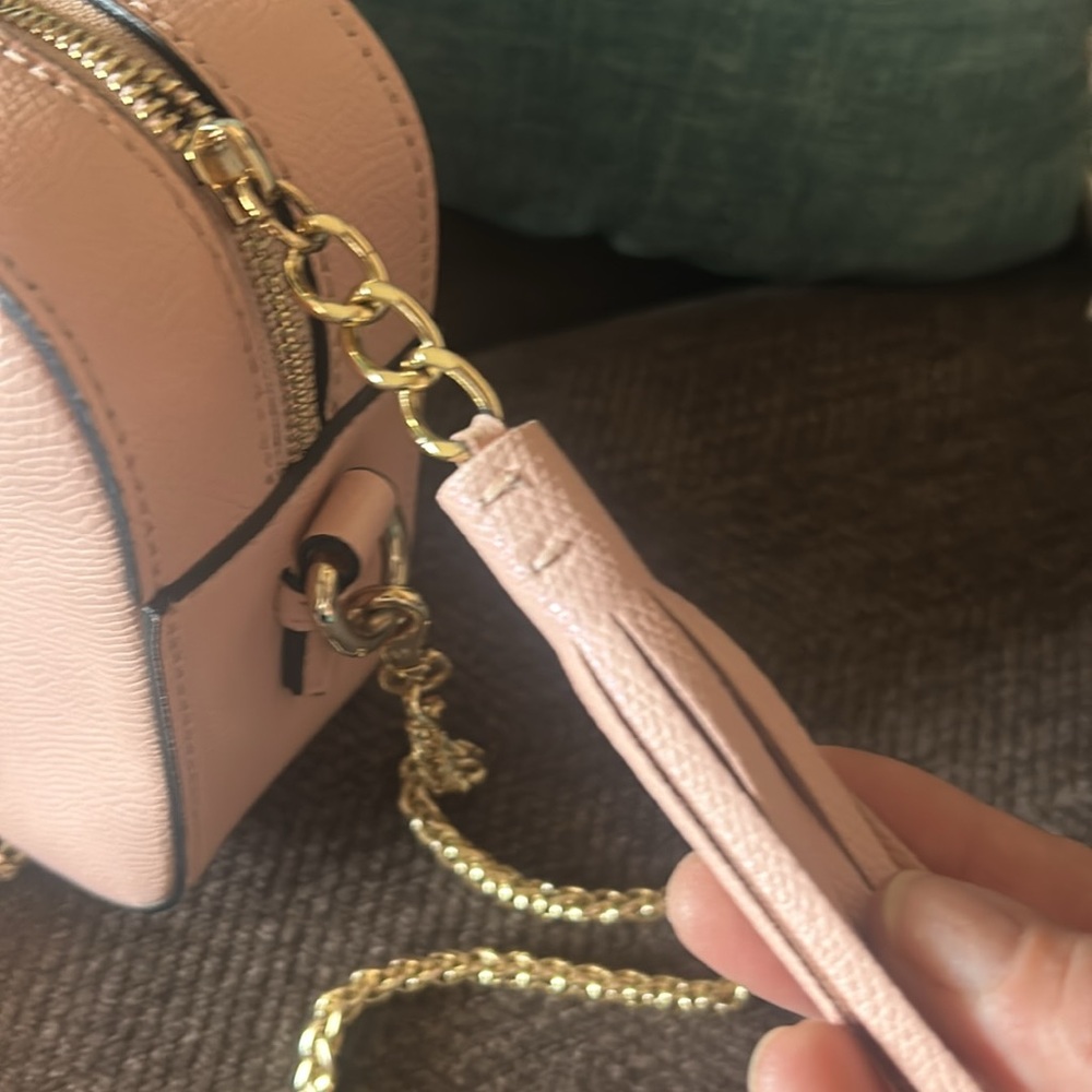 Valentino by Mario Valentino box pink crossbody handbag chain strap small - Picture 5 of 10